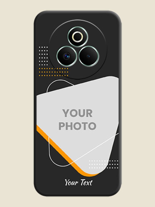 Custom Yellow Triangle on Photo On Space Black Custom Soft Matte Mobile Back Cover - Realme P3 Pro 5G - alternate view
