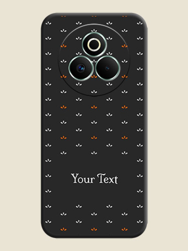 Custom Simple Pattern With Custom Text On Space Black Custom Soft Matte Mobile Back Cover - Realme P3 Pro 5G - alternate view