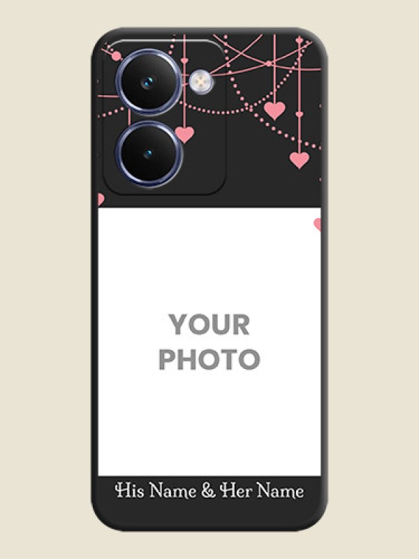 Custom Pink Love Hangings with Text On Space Black Custom Soft Matte Mobile Back Cover - Realme P3 Ultra 5G - alternate view
