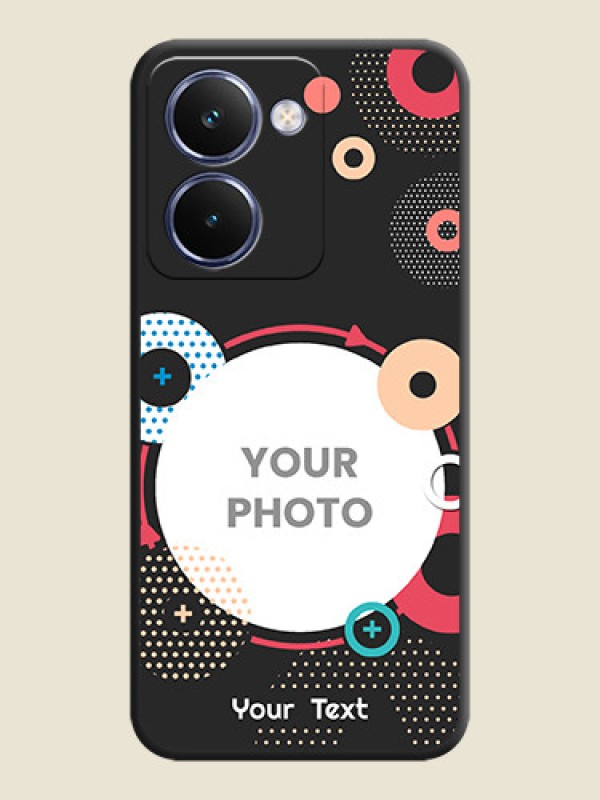 Custom Multicoloured Round Image On Space Black Custom Soft Matte Mobile Back Cover - Realme P3 Ultra 5G - alternate view