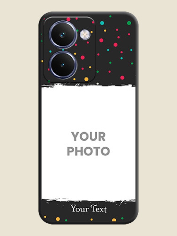 Custom Multicolor Dotted Pattern with Text On Space Black Custom Soft Matte Mobile Back Cover - Realme P3 Ultra 5G - alternate view