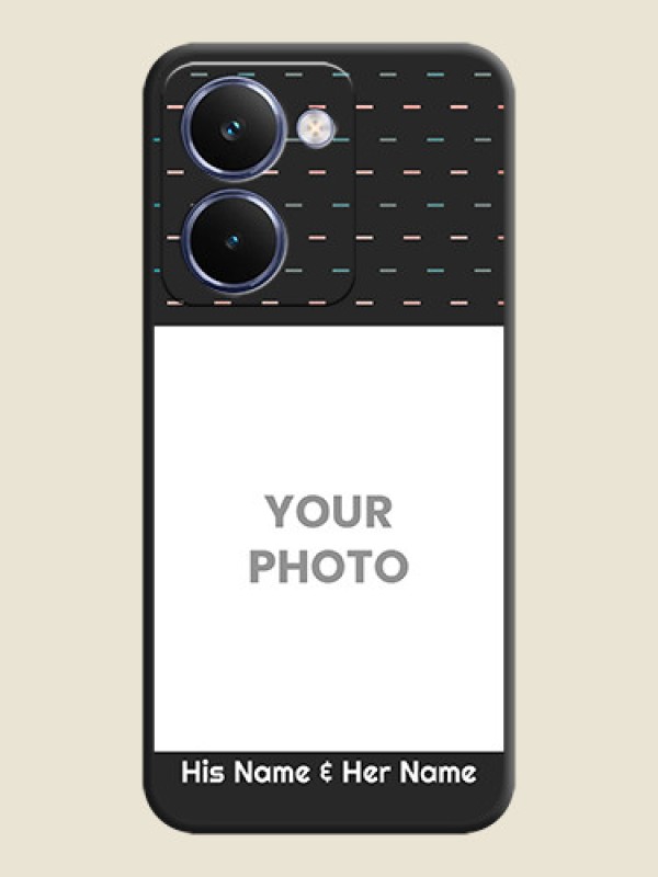 Custom Line Pattern Design with Text On Space Black Custom Soft Matte Mobile Back Cover - Realme P3 Ultra 5G - alternate view