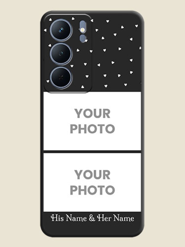 Custom Miniature Love Symbols with Name On Space Black Custom Soft Matte Mobile Back Cover - Realme P3x 5G - alternate view