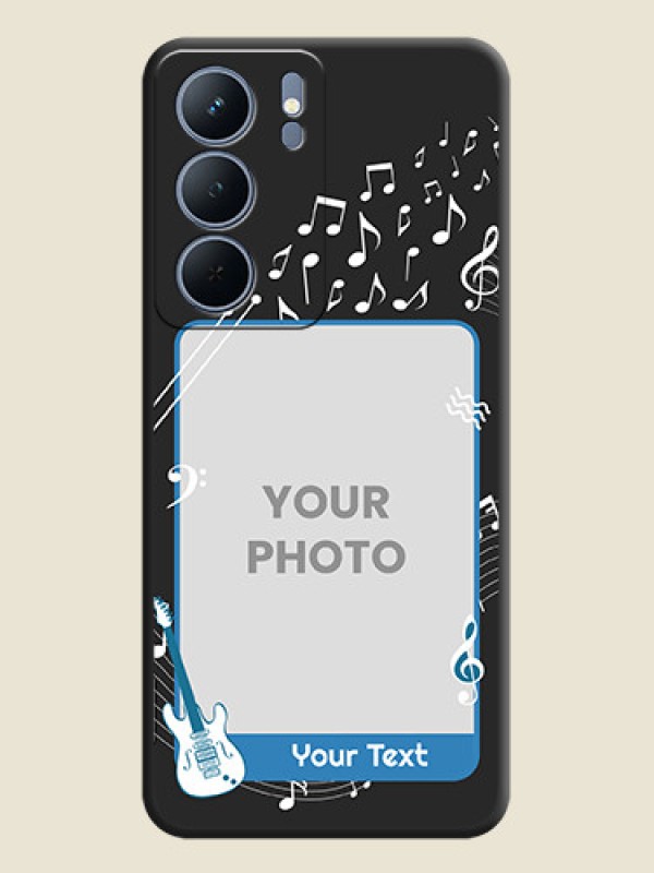 Custom Musical Theme Design with Text on Photo On Space Black Custom Soft Matte Mobile Back Cover - Realme P3x 5G - alternate view