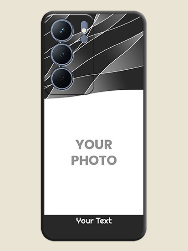 Custom Mixed Wave Lines on Photo On Space Black Custom Soft Matte Mobile Back Cover - Realme P3x 5G - alternate view