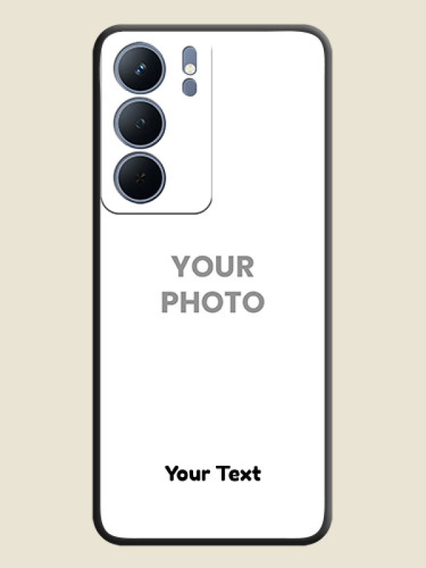 Custom Full Single Pic Upload With Text On Space Black Custom Soft Matte Mobile Back Cover - Realme P3x 5G - alternate view