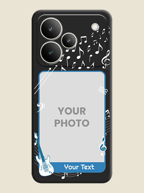 Custom Musical Theme Design with Text on Photo On Space Black Custom Soft Matte Mobile Back Cover - Realme P4 5G - alternate view