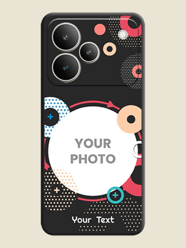 Custom Multicoloured Round Image On Space Black Custom Soft Matte Mobile Back Cover - Realme P4 5G - alternate view