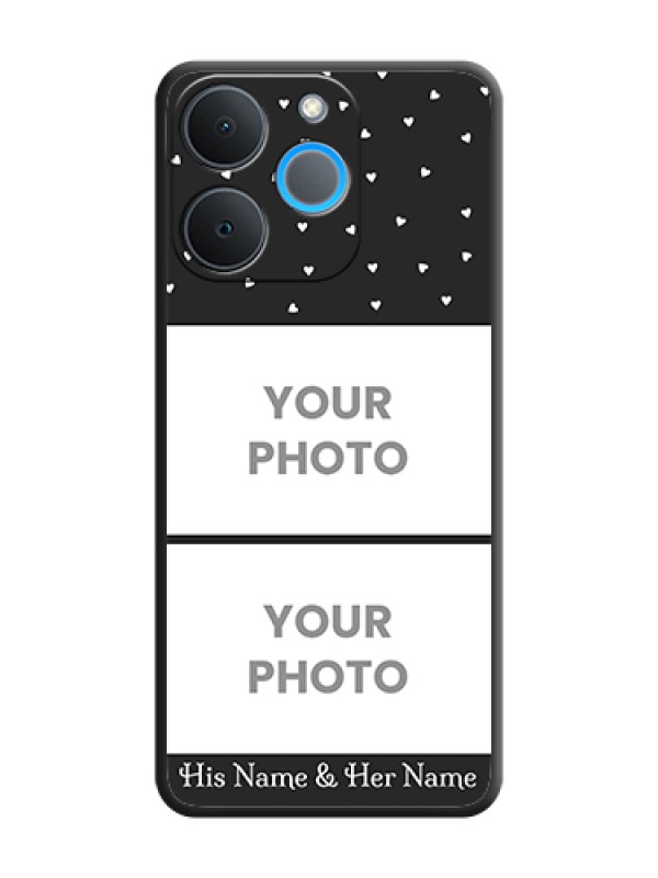 Custom Miniature Love Symbols with Name On Space Black Custom Soft Matte Mobile Back Cover - Realme P4 Lite 4G - alternate view
