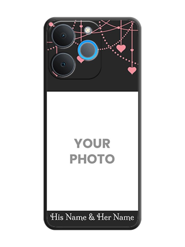 Custom Pink Love Hangings with Text On Space Black Custom Soft Matte Mobile Back Cover - Realme P4 Lite 4G - alternate view