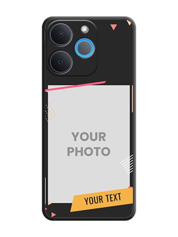 Custom Photo Frame with Triangle Small Dots on Photo On Space Black Custom Soft Matte Mobile Back Cover - Realme P4 Lite 4G - alternate view