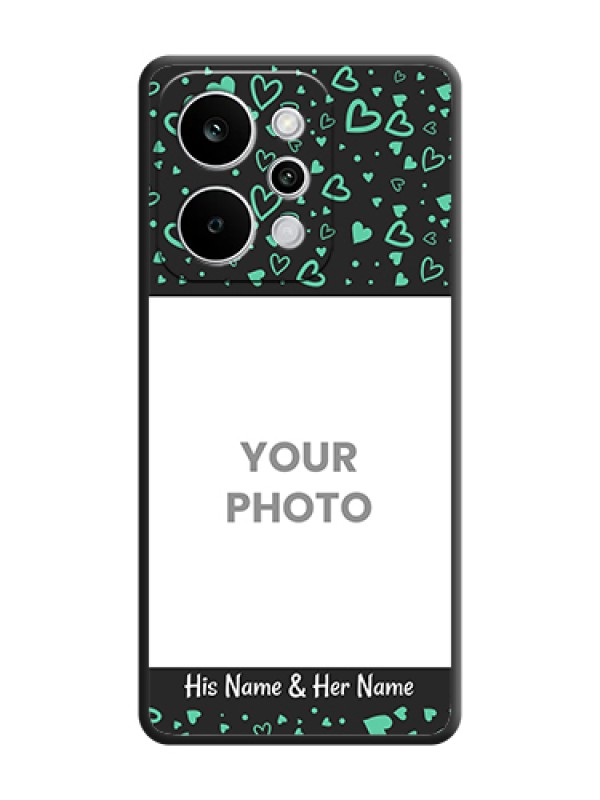 Custom Sea Green Indefinite Love Pattern on Photo On Space Black Custom Soft Matte Mobile Back Cover - Realme P4 Power 5G - alternate view