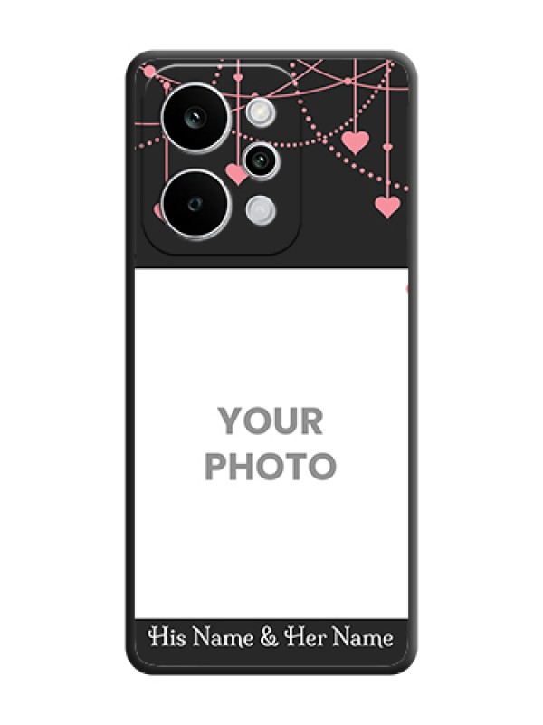 Custom Pink Love Hangings with Text On Space Black Custom Soft Matte Mobile Back Cover - Realme P4 Power 5G - alternate view