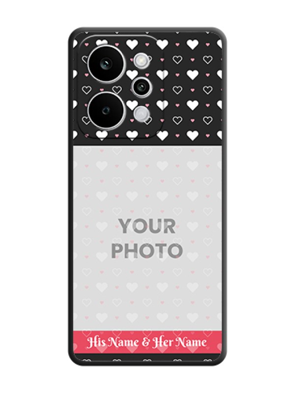 Custom White Color Love Symbols with Text Design on Photo On Space Black Custom Soft Matte Mobile Back Cover - Realme P4 Power 5G - alternate view