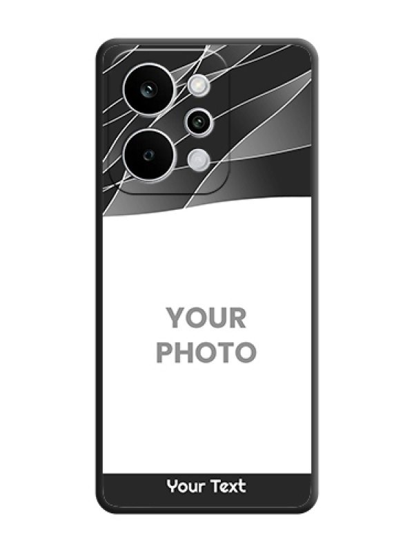 Custom Mixed Wave Lines on Photo On Space Black Custom Soft Matte Mobile Back Cover - Realme P4 Power 5G - alternate view