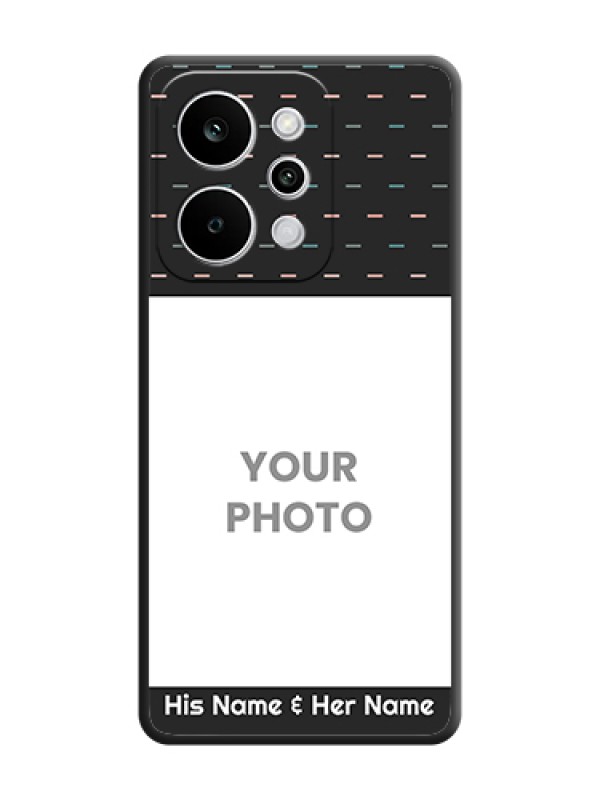 Custom Line Pattern Design with Text On Space Black Custom Soft Matte Mobile Back Cover - Realme P4 Power 5G - alternate view