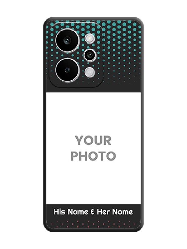 Custom Faded Dots with Grunge Photo Frame and Text On Space Black Custom Soft Matte Mobile Back Cover - Realme P4 Power 5G - alternate view