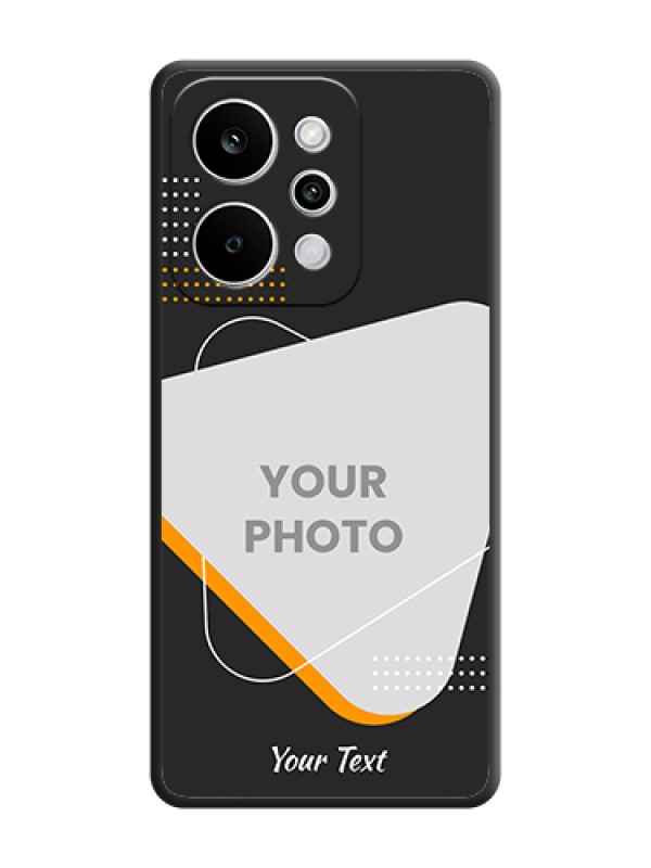 Custom Yellow Triangle on Photo On Space Black Custom Soft Matte Mobile Back Cover - Realme P4 Power 5G - alternate view