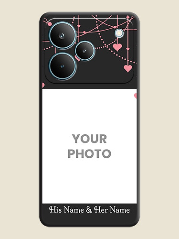 Custom Pink Love Hangings with Text On Space Black Custom Soft Matte Mobile Back Cover - Realme P4 Pro 5G - alternate view
