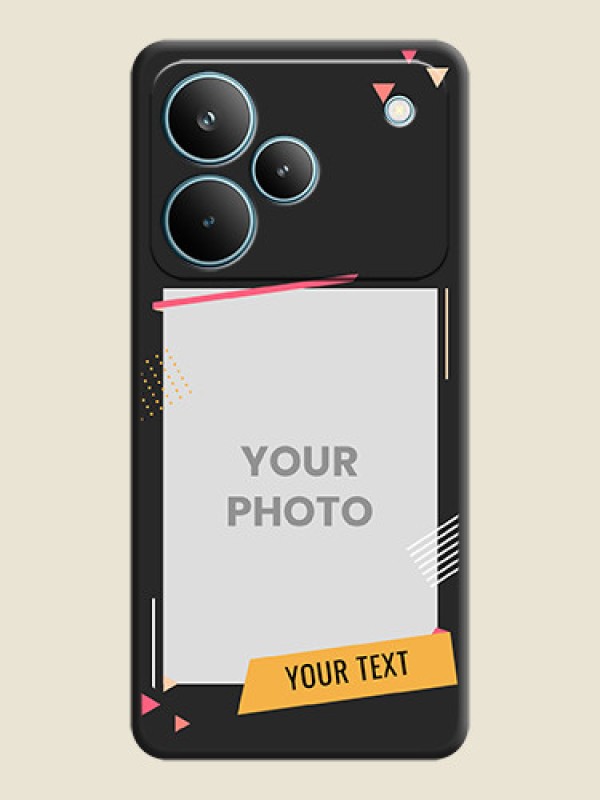Custom Photo Frame with Triangle Small Dots on Photo On Space Black Custom Soft Matte Mobile Back Cover - Realme P4 Pro 5G - alternate view
