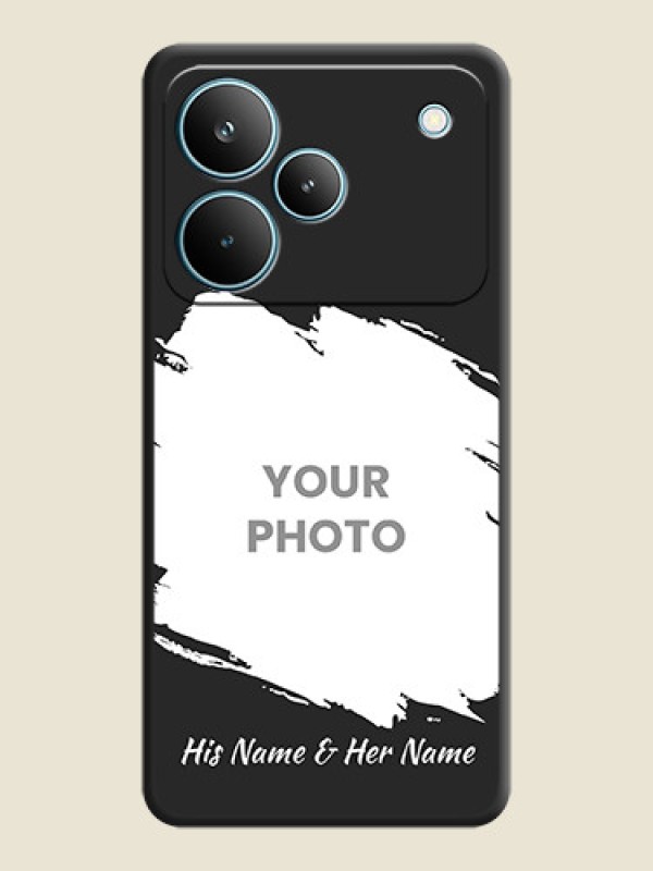 Custom Grunge Brush Strokes on Photo On Space Black Custom Soft Matte Mobile Back Cover - Realme P4 Pro 5G - alternate view