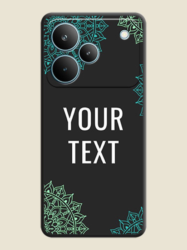 Custom Your Name with Floral Design On Space Black Custom Soft Matte Mobile Back Cover - Realme P4 Pro 5G - alternate view
