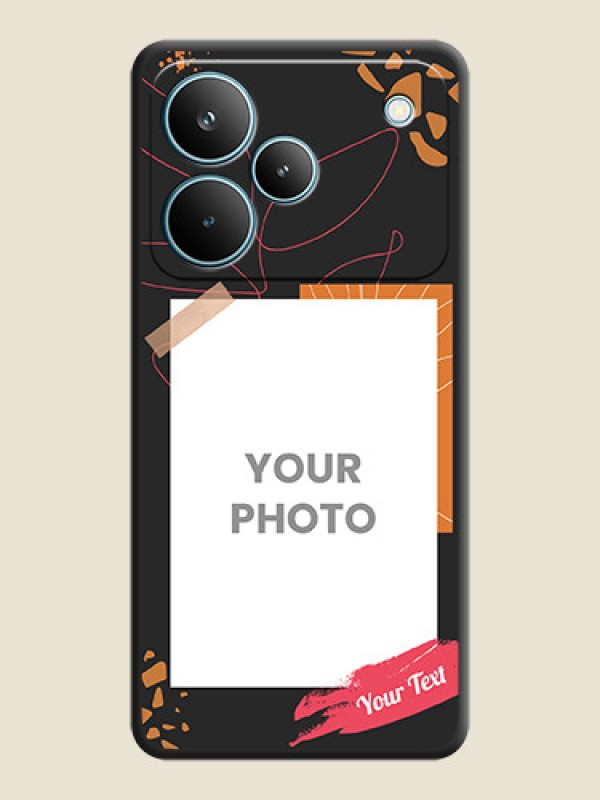 Custom Orange Photo Frame On Space Black Custom Soft Matte Mobile Back Cover - Realme P4 Pro 5G - alternate view