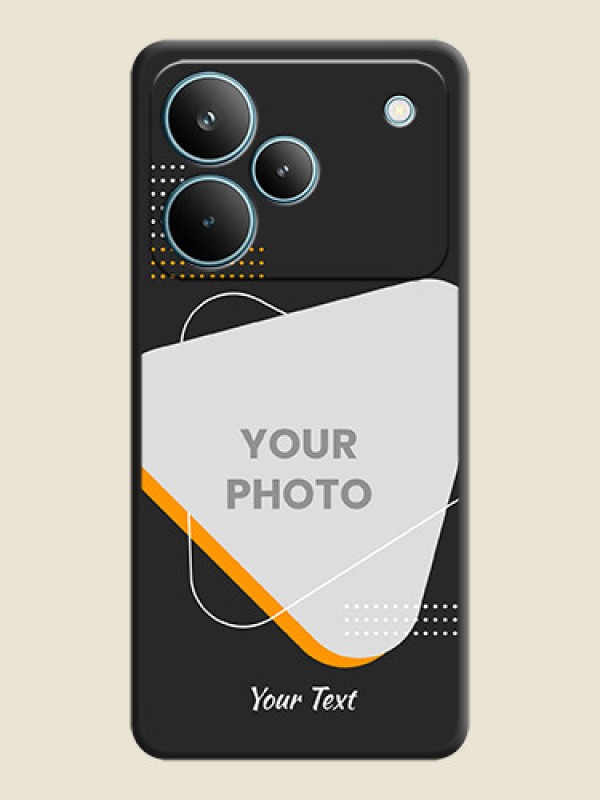 Custom Yellow Triangle on Photo On Space Black Custom Soft Matte Mobile Back Cover - Realme P4 Pro 5G - alternate view