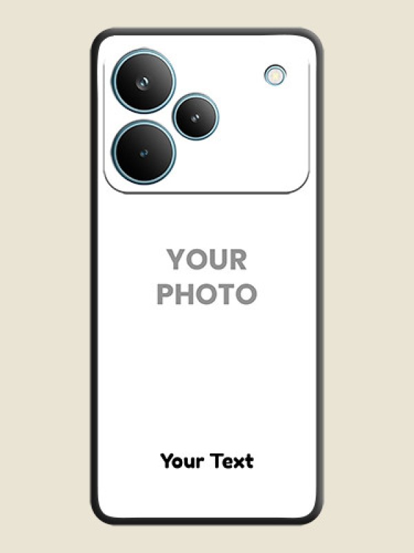 Custom Full Single Pic Upload With Text On Space Black Custom Soft Matte Mobile Back Cover - Realme P4 Pro 5G - alternate view