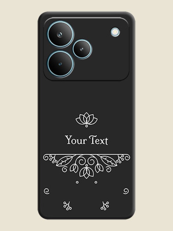 Custom Lotus Garden Custom Text On Space Black Custom Soft Matte Mobile Back Cover - Realme P4 Pro 5G - alternate view