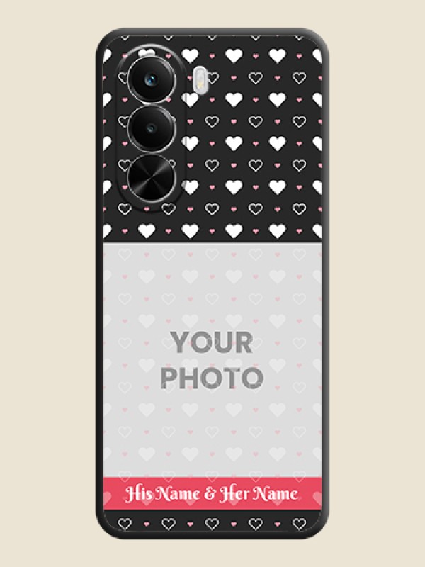 Custom White Color Love Symbols with Text Design on Photo On Space Black Custom Soft Matte Mobile Back Cover - Realme P4X 5G - alternate view