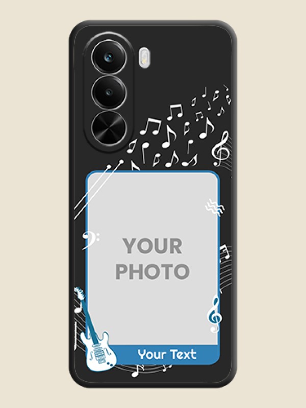 Custom Musical Theme Design with Text on Photo On Space Black Custom Soft Matte Mobile Back Cover - Realme P4X 5G - alternate view