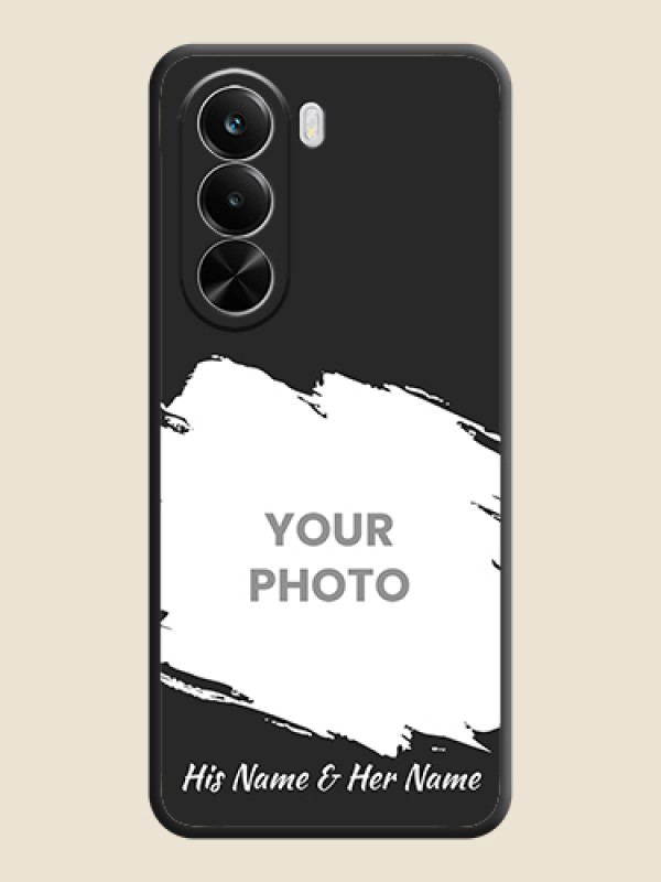 Custom Grunge Brush Strokes on Photo On Space Black Custom Soft Matte Mobile Back Cover - Realme P4X 5G - alternate view