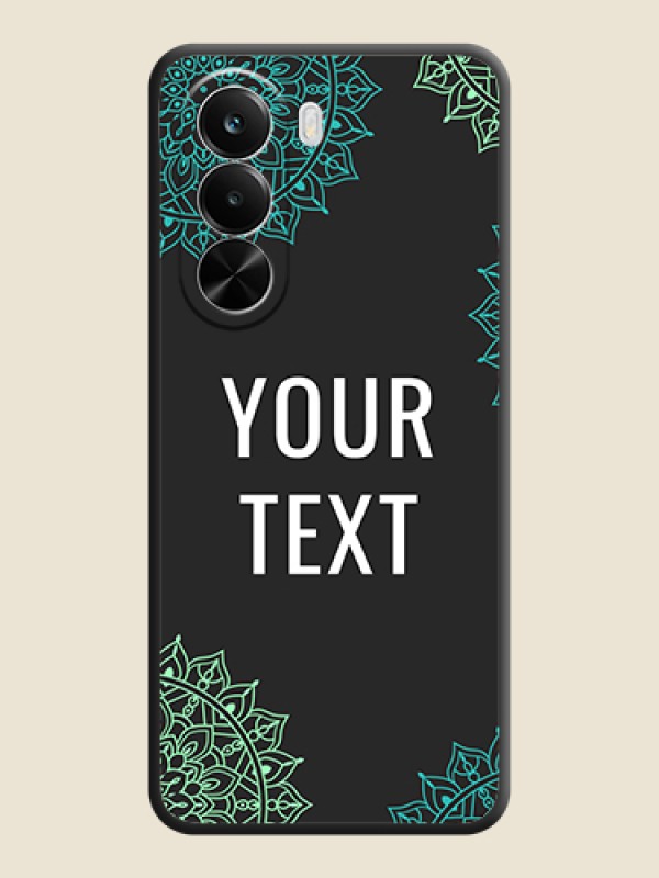 Custom Your Name with Floral Design On Space Black Custom Soft Matte Mobile Back Cover - Realme P4X 5G - alternate view