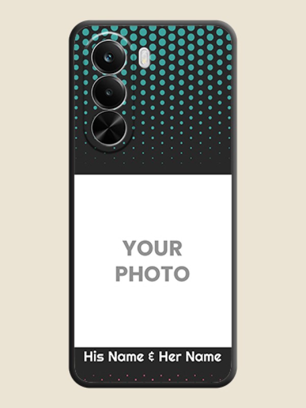Custom Faded Dots with Grunge Photo Frame and Text On Space Black Custom Soft Matte Mobile Back Cover - Realme P4X 5G - alternate view