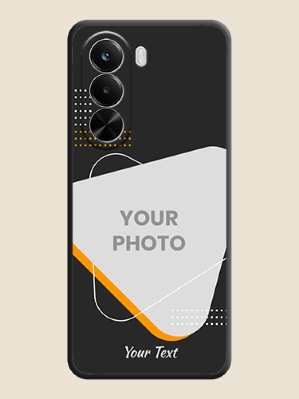 Custom Yellow Triangle on Photo On Space Black Custom Soft Matte Mobile Back Cover - Realme P4X 5G - alternate view
