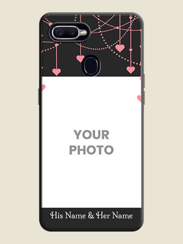 Custom Pink Love Hangings with Text on Space Black Custom Soft Matte Back Cover - Realme U1 - alternate view