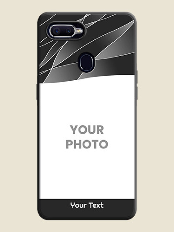 Custom Mixed Wave Lines - Photo on Space Black Soft Matte Mobile Cover - Realme U1 - alternate view