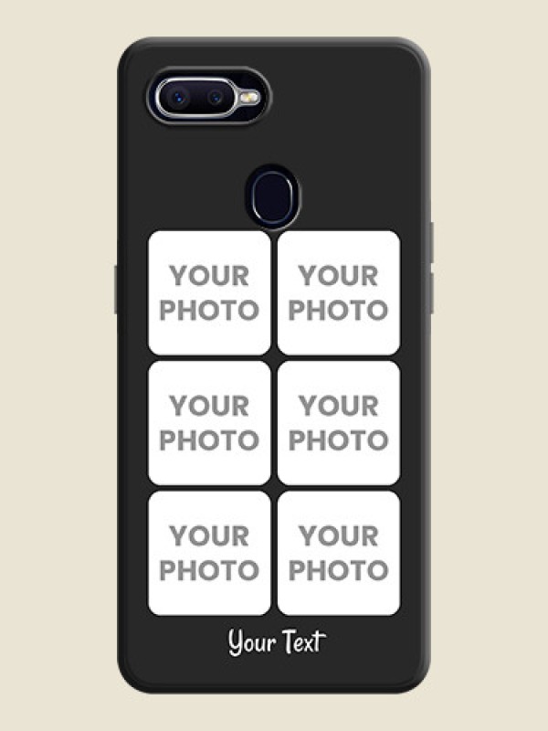 Custom Floral Art with 6 Image Holder - Photo on Space Black Soft Matte Mobile Case - Realme U1 - alternate view