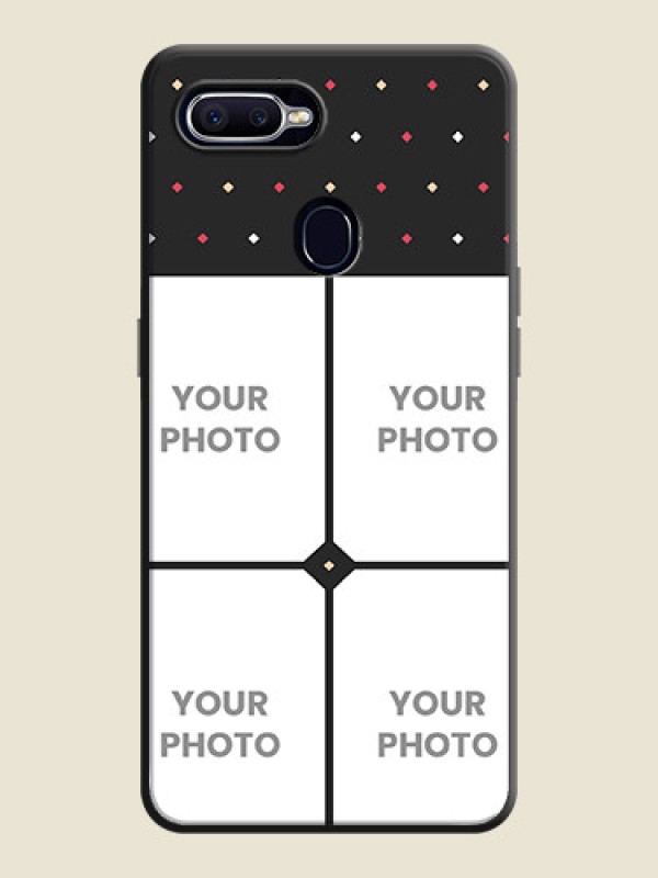 Custom Multicolor Dotted Pattern with 4 Image Holder on Space Black Custom Soft Matte Phone Cases - Realme U1 - alternate view