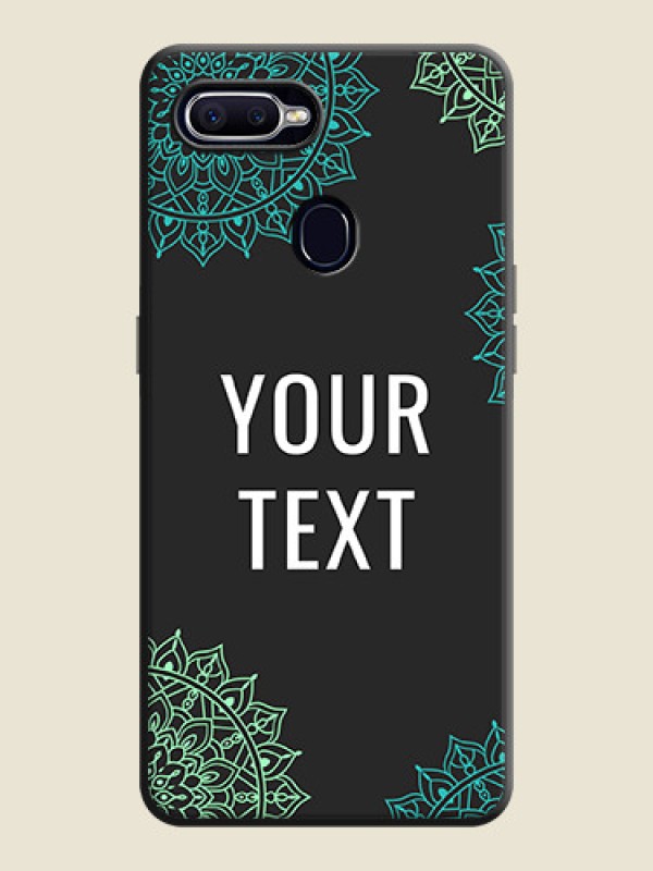 Custom Your Name with Floral Design on Space Black Custom Soft Matte Back Cover - Realme U1 - alternate view