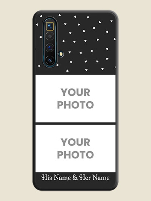 Custom Miniature Love Symbols with Name on Space Black Custom Soft Matte Back Cover - Realme X3 SuperZoom - alternate view