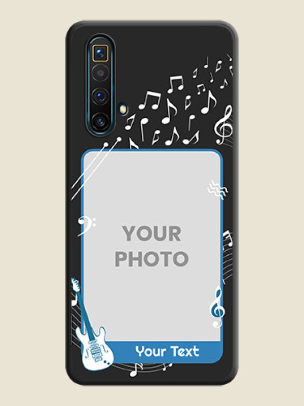 Custom Musical Theme Design with Text on Photo on Space Black Soft Matte Mobile Case - Realme X3 SuperZoom - alternate view