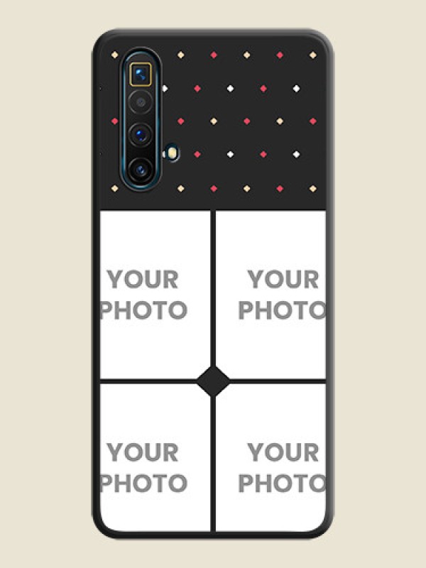Custom Multicolor Dotted Pattern with 4 Image Holder on Space Black Custom Soft Matte Phone Cases - Realme X3 SuperZoom - alternate view