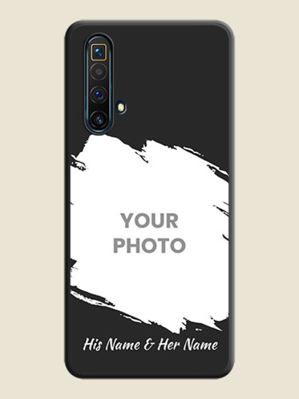 Custom Grunge Brush Strokes on Photo on Space Black Soft Matte Back Cover - Realme X3 SuperZoom - alternate view
