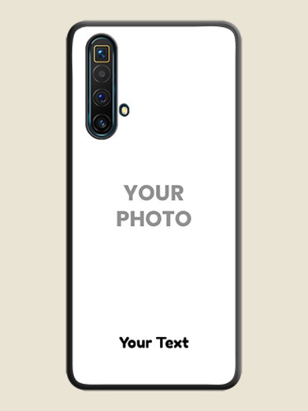 Custom Full Single Pic Upload With Text On Space Black Personalized Soft Matte Phone Covers -Realme X3 Super Zoom - alternate view