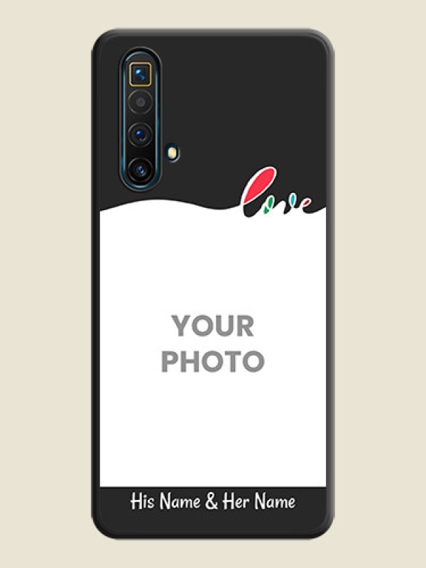 Custom Fall in Love Pattern with Picture on Photo on Space Black Soft Matte Mobile Case - Realme X3 - alternate view