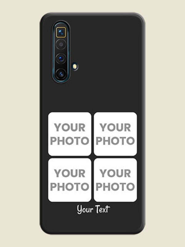 Custom Floral Art with 6 Image Holder on Photo on Space Black Soft Matte Mobile Case - Realme X3 - alternate view