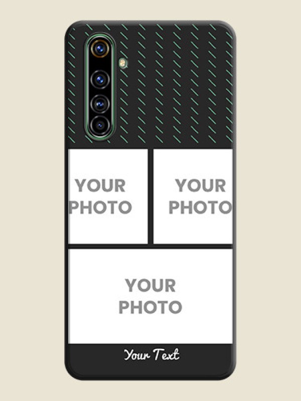 Custom Cross Dotted Pattern with 2 Image Holder  on Personalised Space Black Soft Matte Cases - Realme X50 Pro 5G - alternate view