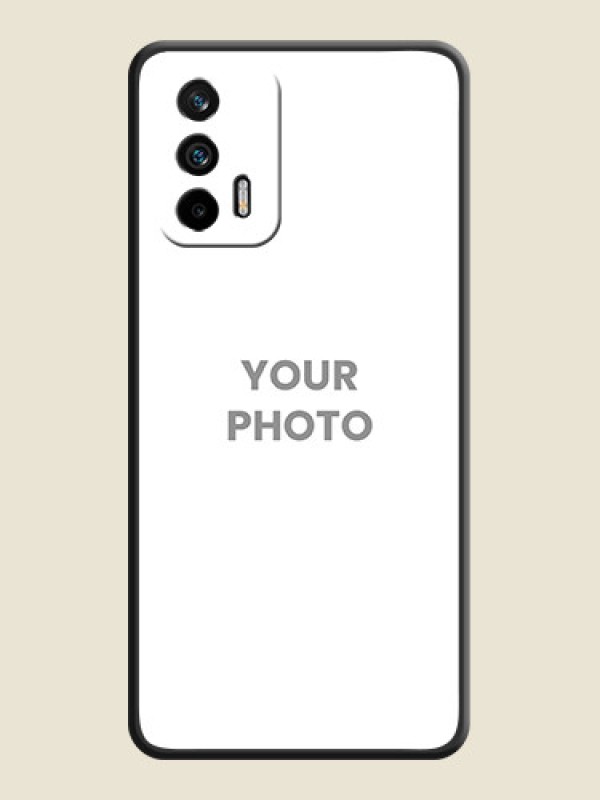 Custom Full Single Pic Upload On Space Black Personalized Soft Matte Phone Covers -Realme X7 Max 5G - alternate view